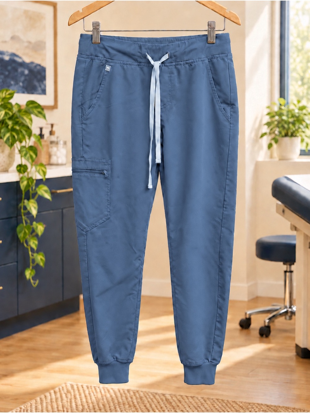 FIGS Technical Collection Jogger Scrub Pants Slate Blue Gray S/P